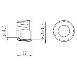 Sraigtinis dangtelis 025308JAE