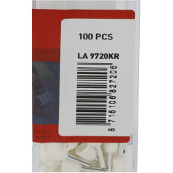 Laido galo gaubtas baltas, 0,5 mm² (100x) LA9720CKR