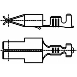 Gnybtų mentė moteriška, balta, 0,5–1,5 mm²4,8 / 5,8 / 6,8x0,8 mm, lizdinė plokštelė (50x), Hella 8KW863925003