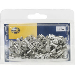 Gnybtų mentė moteriška, sidabrinė, 1,5-2,5 mm² 6,3 x 0,8 mm, lizdinė plokštelė (100x), Hella 8KW701235033