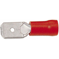 Gnybtų mentė vyriška, raudona, 0,5–1 mm² 6,3 x 0,8 mm, lizdinė plokštelė (100x), Hella 8KW702796003