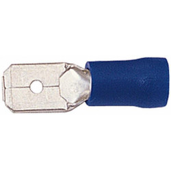 Gnybtų mentė vyriška, mėlyna, 1,5–2,5 mm² 6,3 x 0,8 mm, lizdinė plokštelė (100x), Hella 8KW044288003