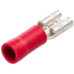 Gnybtų mentė moteriška, raudona, 0,5-1mm² 4,8x0,5 mm, lizdinė plokštelė (100x), Hella 8KW705392003