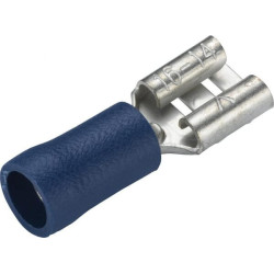 Gnybtų mentė moteriška, mėlyna, 1,5-2,5 mm² 6,3 x 0,8 mm, lizdinė plokštelė (100x), Hella 8KW044022003