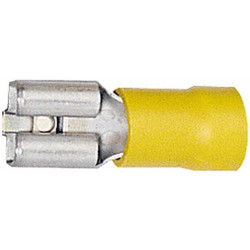 Gnybtų mentė moteriška, geltona, 4-6 mm² 6,3x0,8 mm, lizdinė plokštelė (50x), Hella 8KW044023003