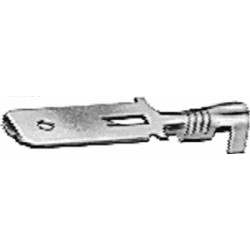 Gnybtų mentė, balta, 0,5–1 mm² 6,3 x 0,8 mm Ø6,3 mm, lizdinė plokštelė (100x), Hella 8KW744832003