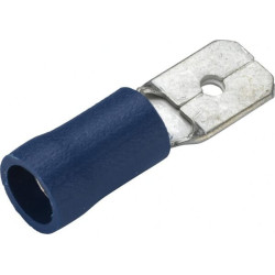 Gnybtų mentė vyriška, mėlyna, 1,5–2,5 mm² 6,3 x 0,8 mm, lizdinė plokštelė (15x), Hella 8KW044288812