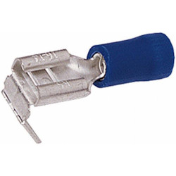 Gnybtų mentė moteriška, mėlyna, 1,5–2,5 mm² 6,3 x 0,8 mm, lizdinė plokštelė (50x), Hella 8KW044032003