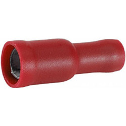 Kulkos jungties moteriška, raudona, 0,5–1 mm² Ø4 mm A serija, lizdinė plokštelė (10x), Hella 8KW045145812
