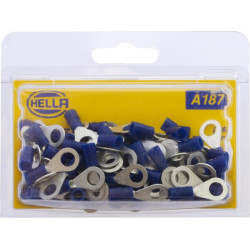 Žiedinė jungtis, mėlyna, 1,5–2,5 mm² Ø6,5 mm, A serija, lizdinė plokštelė (100x), Hella 8KW178042132