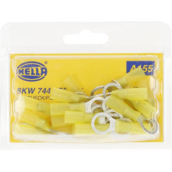 Žiedinė jungtis, Ø10,5 mm, A serija, geltona, 4-6 mm² lizdinė plokštelė (25x), Hella 8KW744755003