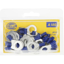 Žiedinė jungtis, mėlyna, 1,5–2,5 mm² Ø10,5 mm, A serija, lizdinė plokštelė (50x), Hella 8KW178042152