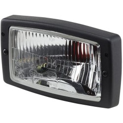 Case - IH CS150 1AD996018641 Halogeninis priekinis žibintas, stačiakampis, 12/24V, skaidrus, užsukamas, 182x88x102mm, Hella