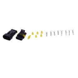 Superseal 3 kontaktų jungčių rinkinys kištukas + vidinė LA890PAIR3PKR