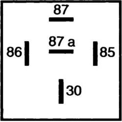 Relė 12 V 5 kontaktas 20/30A 4RD933332031