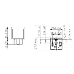Relė 24V 10/20A 0986332404