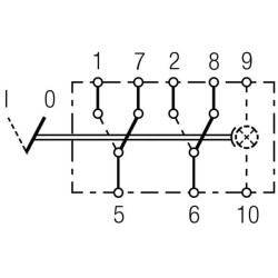 Svirties jungiklis, I-0, 8 kontaktų, su komforto funkcija 6FH004570131