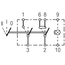 Svirtis jungiklis, II+I-0, 7 kontaktų 6RH007832461