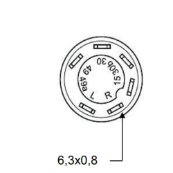 Mygtukas, Stop, apvalus, raudonas 11175200PN