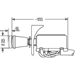 Avarinių žibintų jungiklis, traukimo jungiklis, 12V, halogeninis, su lempute 6HD002535101