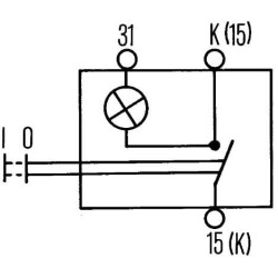 Ištraukimo jungiklis, S05, 12/24V, 3 kontaktų, įjungimas/išjungimas, halogeninis, Ø 14,5 mm, raudonas 6ED004778011