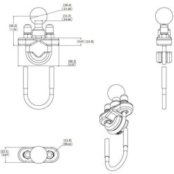 Montavimo kronšteinas 1/2" - 1 1/4" RAMB231Z