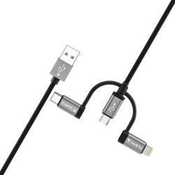 Kabelis Micro USB, USB tipas C, žaibas VT57937