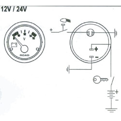 Voltmetras 12V I00021