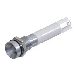 Įspėjamoji lemputė LED, 12V, balta, užsukama, Ø 9,5 mm, APEM Q8R1GXXW12E