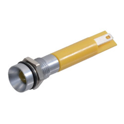 Įspėjamoji lemputė LED, 55W, 12V, geltona, užsukama, Ø 9,5 mm, APEM Q8R1GXXY12E