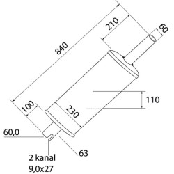 Išmetimo duslintuvas NH 83908359N