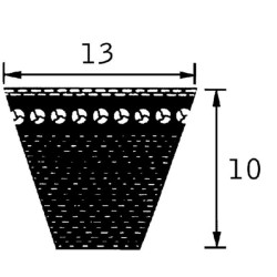 V formos diržas AVX 13x825 Optibelt AVX13825