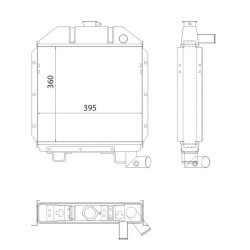 Radiatorius tinka Case IH 3131579R91N