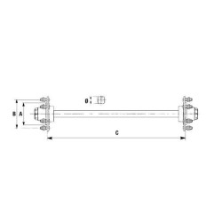 Nestabdoma ašis 70x1800mm (160/205/6) E7062150R9