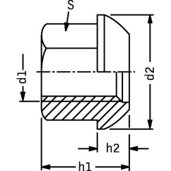 Kūginė rato veržlė DIN74361 M20x1,50 plieninė cinkuota 8 klasė Kramp 74361A2015