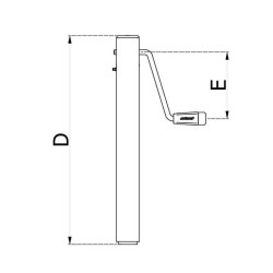Stovo domkrato šoninė rankena 60x560mm STR35WF