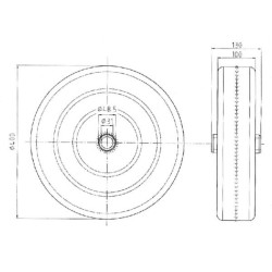 Plieninis ratas 400x100 STR844