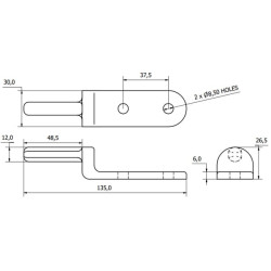 Varžtas ant Gudgeon 51x12.5mm s/c WS3000