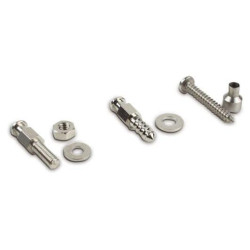 Mašinos varžtas 4 x 8 mm įsk. poveržlė, žalvarinė nikeliuota PL10106