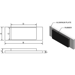 Guma/plieninė plokštė 60x170x20 368003KR