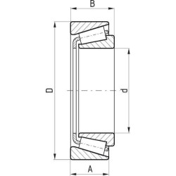 Kūginis ritininis guolis 40x80x24,75 mm FŁT 778032208