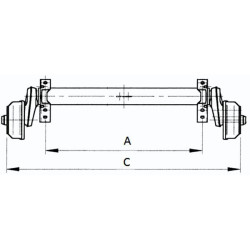 Ašis stabdoma 244064