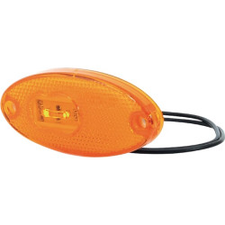 Žymeklis LED, ovalus, 12/24V, gintaras, užsukamas, 102x46mm, Waś 1400300308P