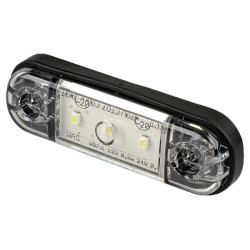 Žymeklis LED, stačiakampis, 12/24V, skaidrus, užsukamas, 84x24mm, 3 šviesos diodai, Waś 1400300710