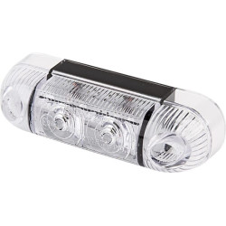 Žymeklis LED, stačiakampis, 12/24V, baltas, užsukamas, 84x25x24mm, Waś 1400690820
