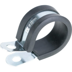 Vamzdžio spaustukas 10mm, metalinis su guminiu įdėklu SMSL11