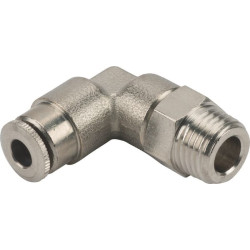 Įstumiama jungtis Ø 4 mm 90° pasukama, išorinis sriegis M10x1 Kramp CLWSS4MK101