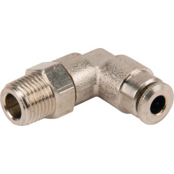 Įstumiama jungtis Ø 4 mm 90° pasukama, išorinis sriegis 1/8" Kramp CLWSS4RK18