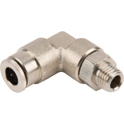 Įstumiama jungtis Ø 6 mm 90° pasukama, išorinis sriegis M8x1 Kramp CLWSS6MK81