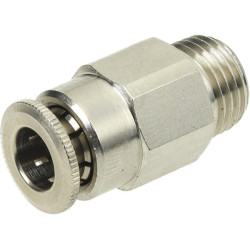 Įstumiama jungtis Ø 6 mm tiesi, išorinis sriegis M10x1 Kramp CLSG6MK101